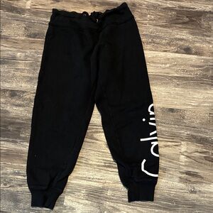 Calvin Klein Kids Black Joggers with Logo